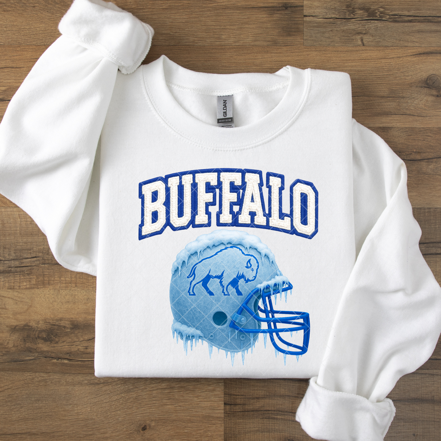 Buffalo Iced Out Helmet DTF Transfer