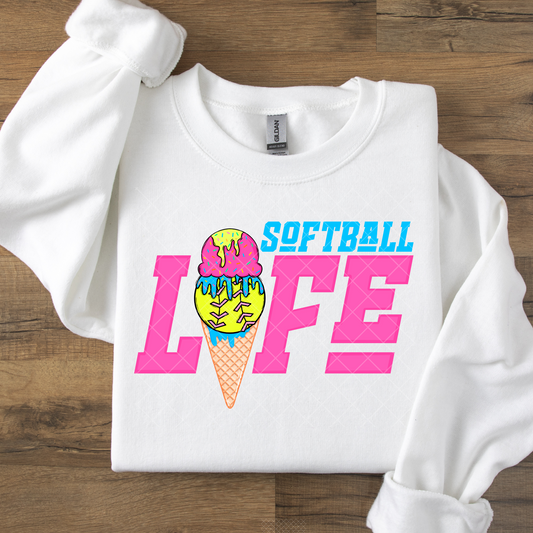 Softball Life Drip DTF Transfer