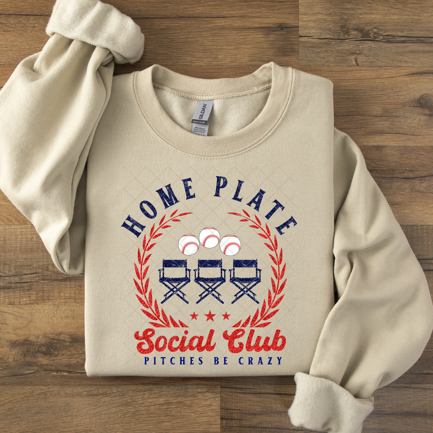 Home Plate Social Club Baseball DTF Transfer
