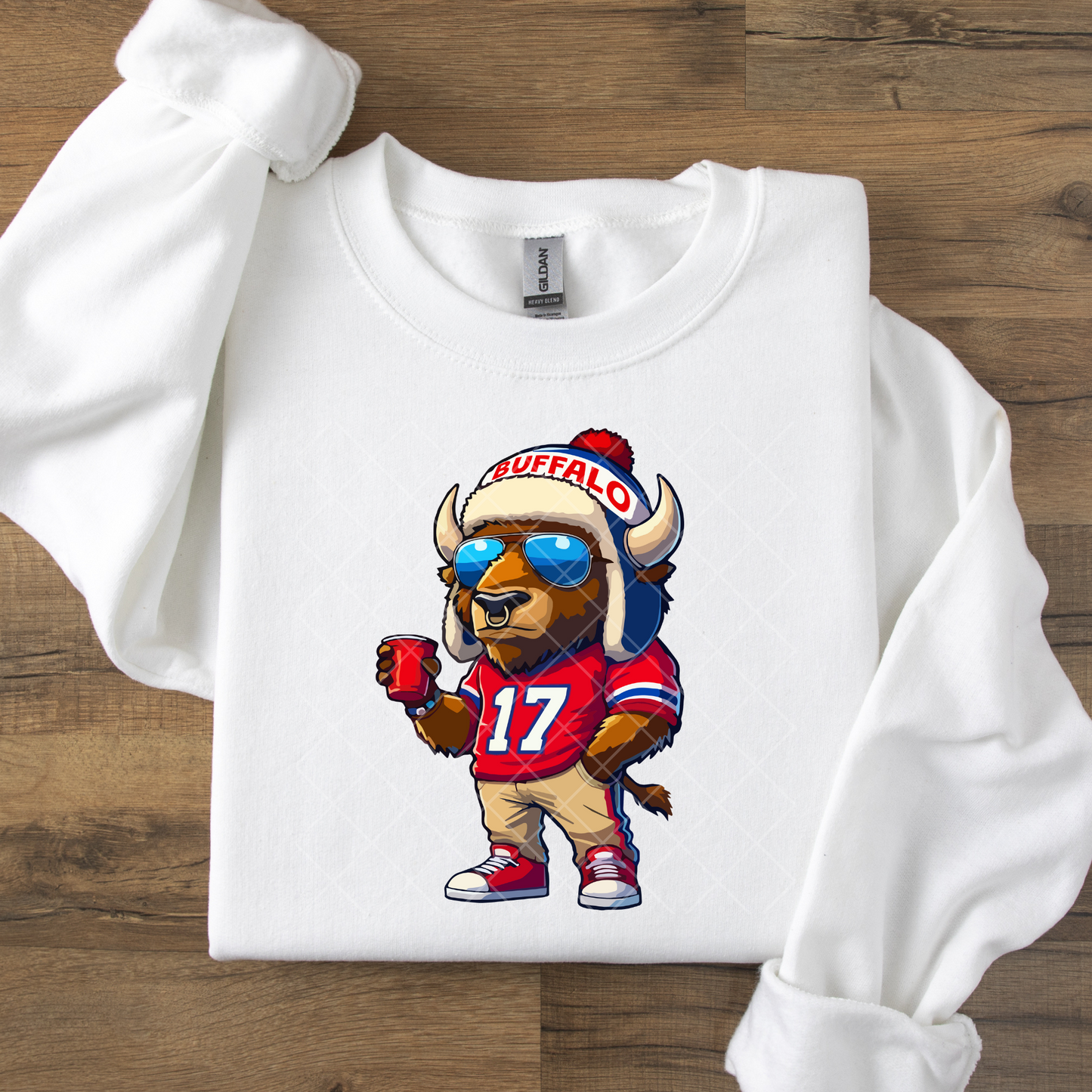 Buffalo Cool Cartoon DTF Transfer