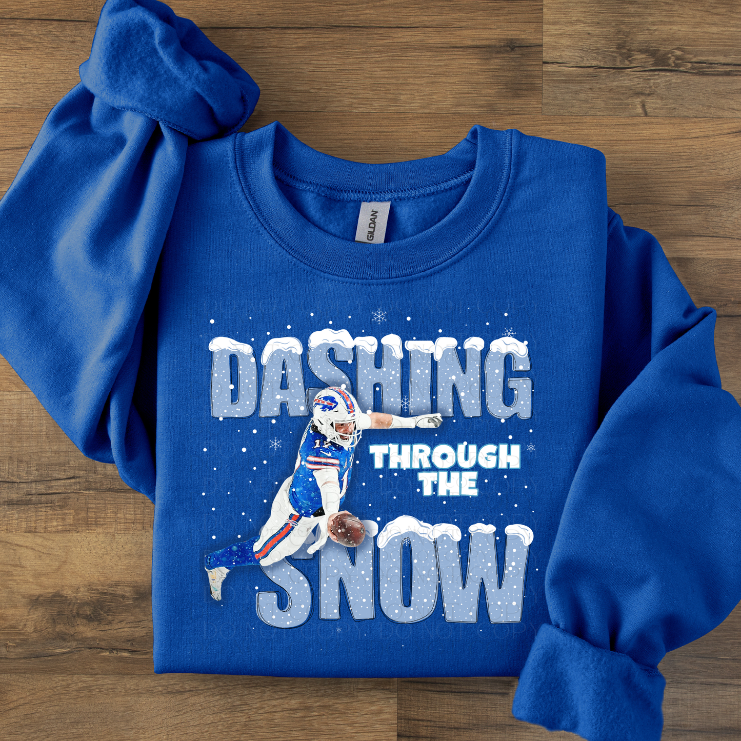 Dashing Through the Snow Buffalo DTF Transfer