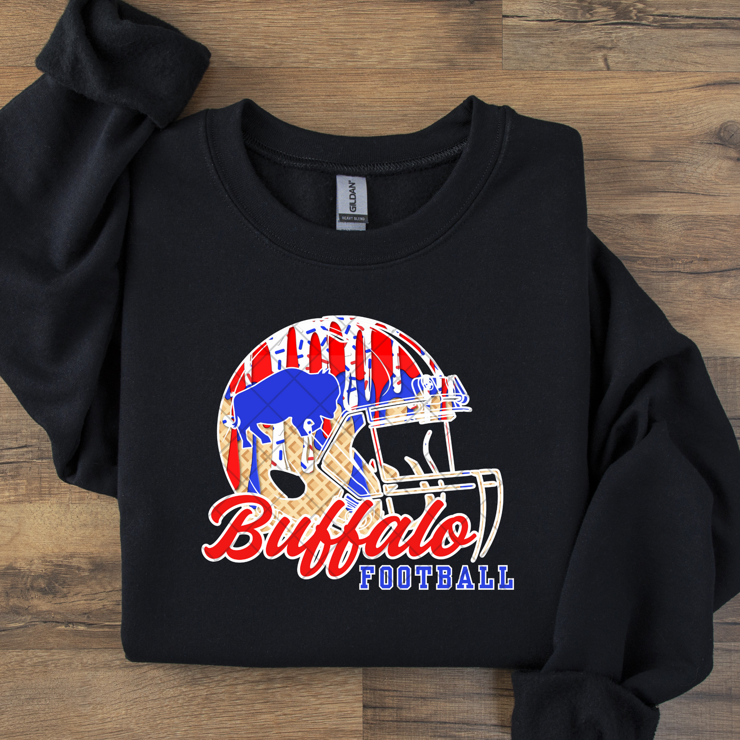 Buffalo Football Helmet Ice Cream Drip DTF Transfer