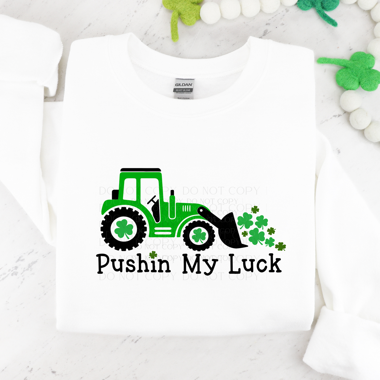 Pushin My Luck St Patrick's Day DTF Transfer