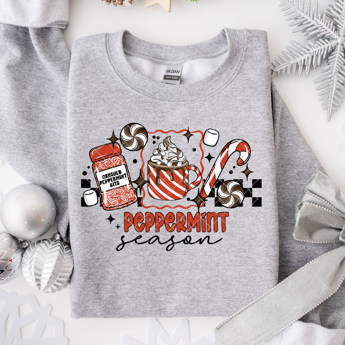 Peppermint Season DTF Transfer