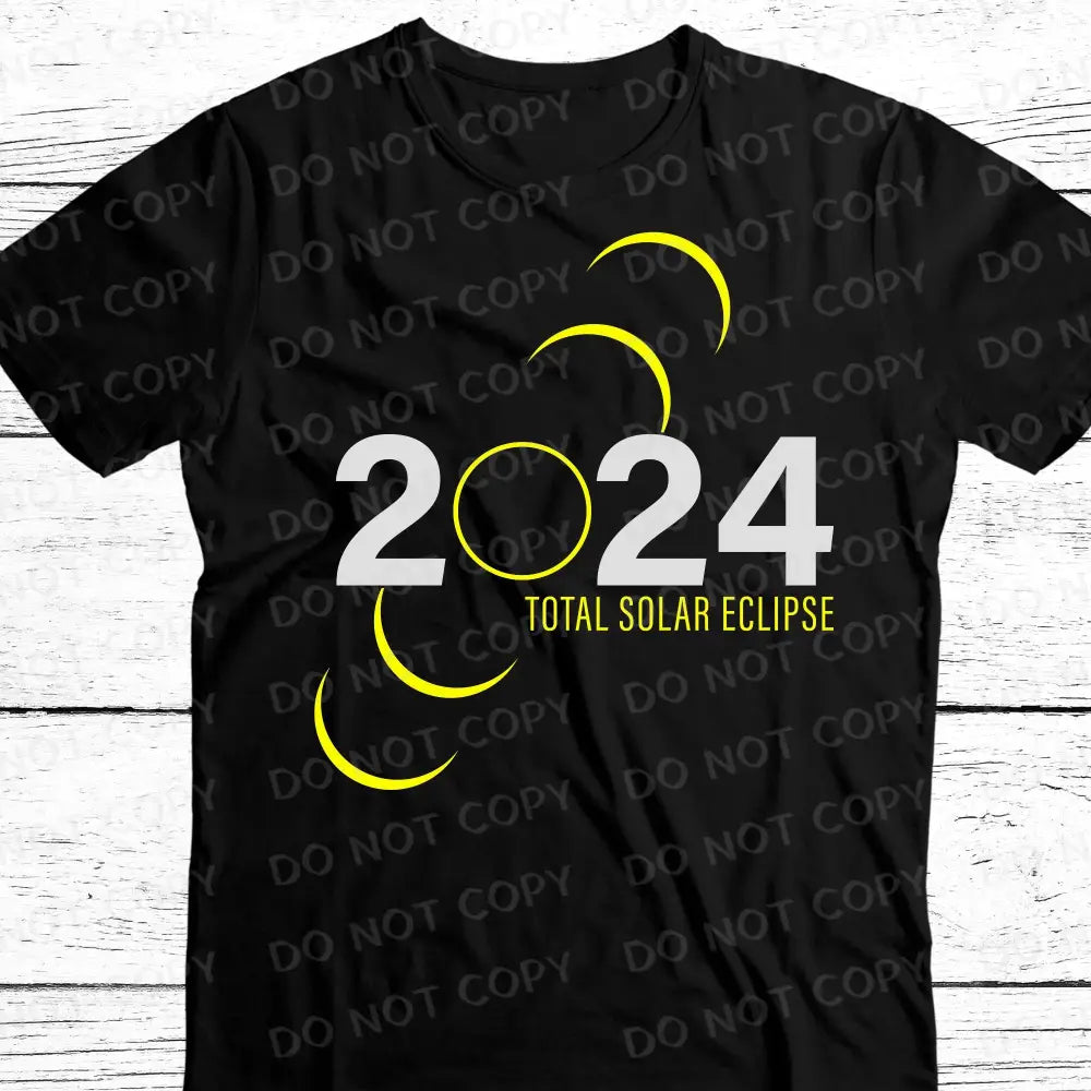 2024 Solar Eclipse Sun Moon April 8 Dtf Transfers Clear Film Transfer Ready To Press Heat Direct