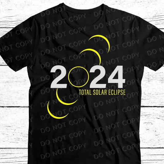 2024 Solar Eclipse Sun Moon April 8 Dtf Transfers Clear Film Transfer Ready To Press Heat Direct