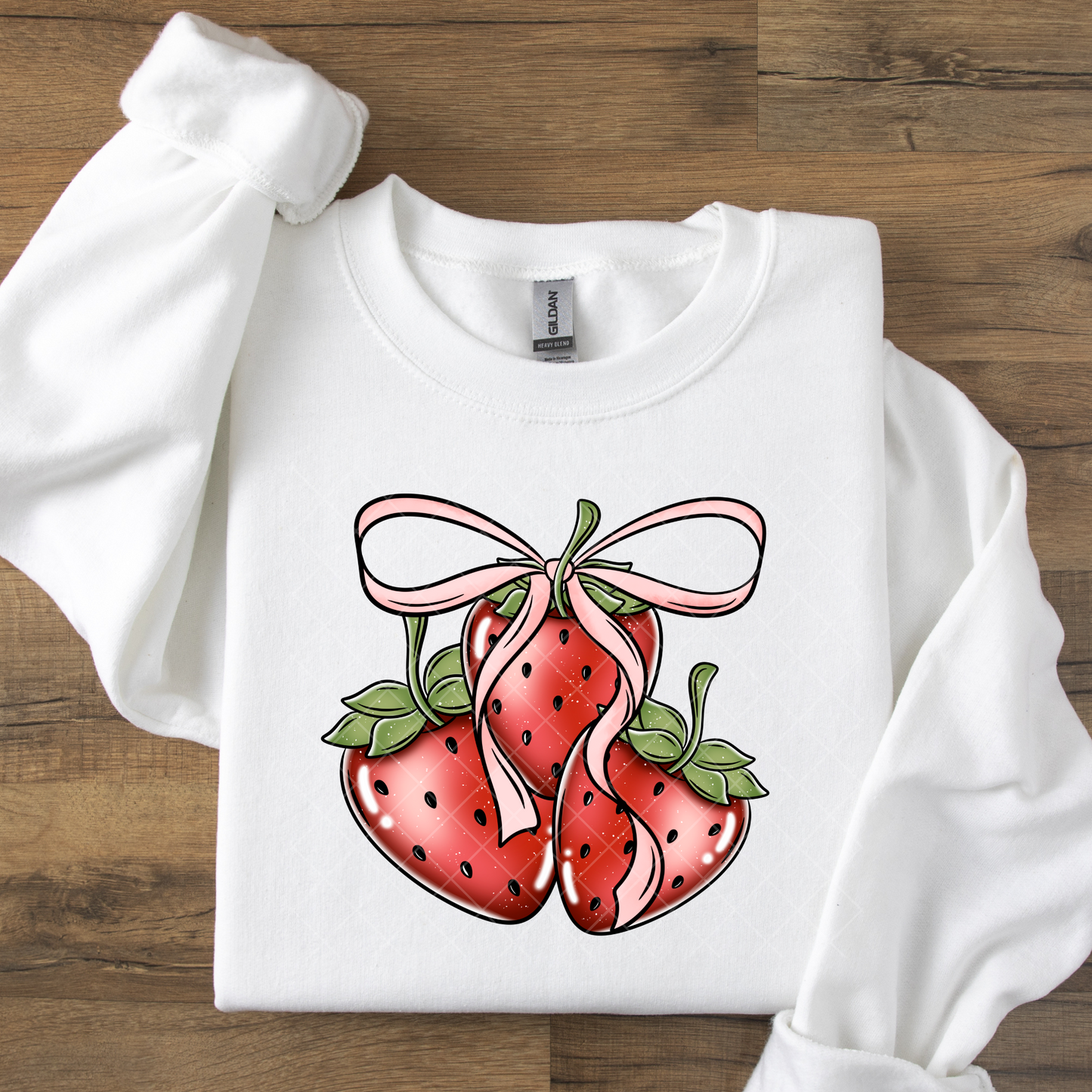 Strawberries and Bow DTF Transfer