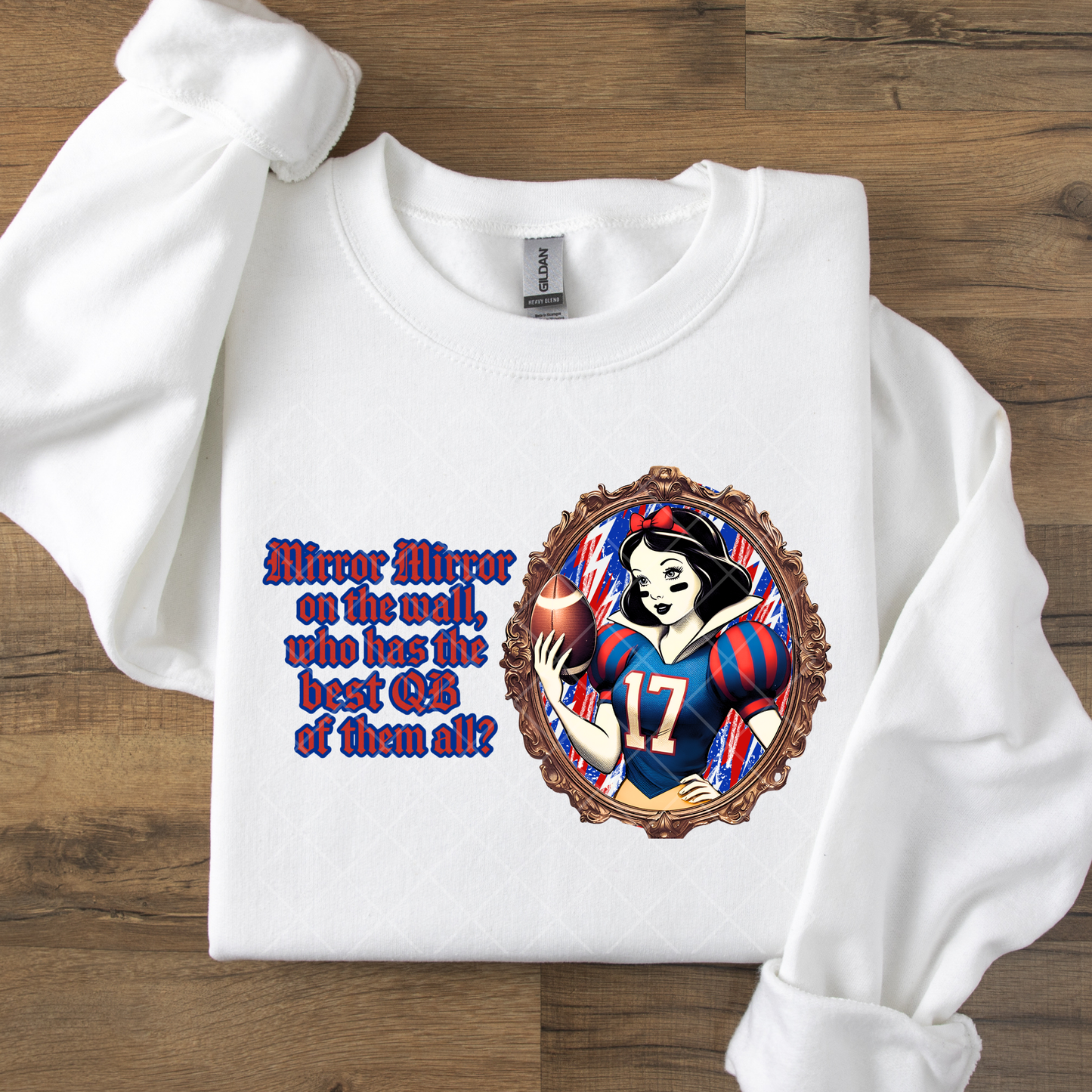 Snow White Buffalo Football DTF Transfer