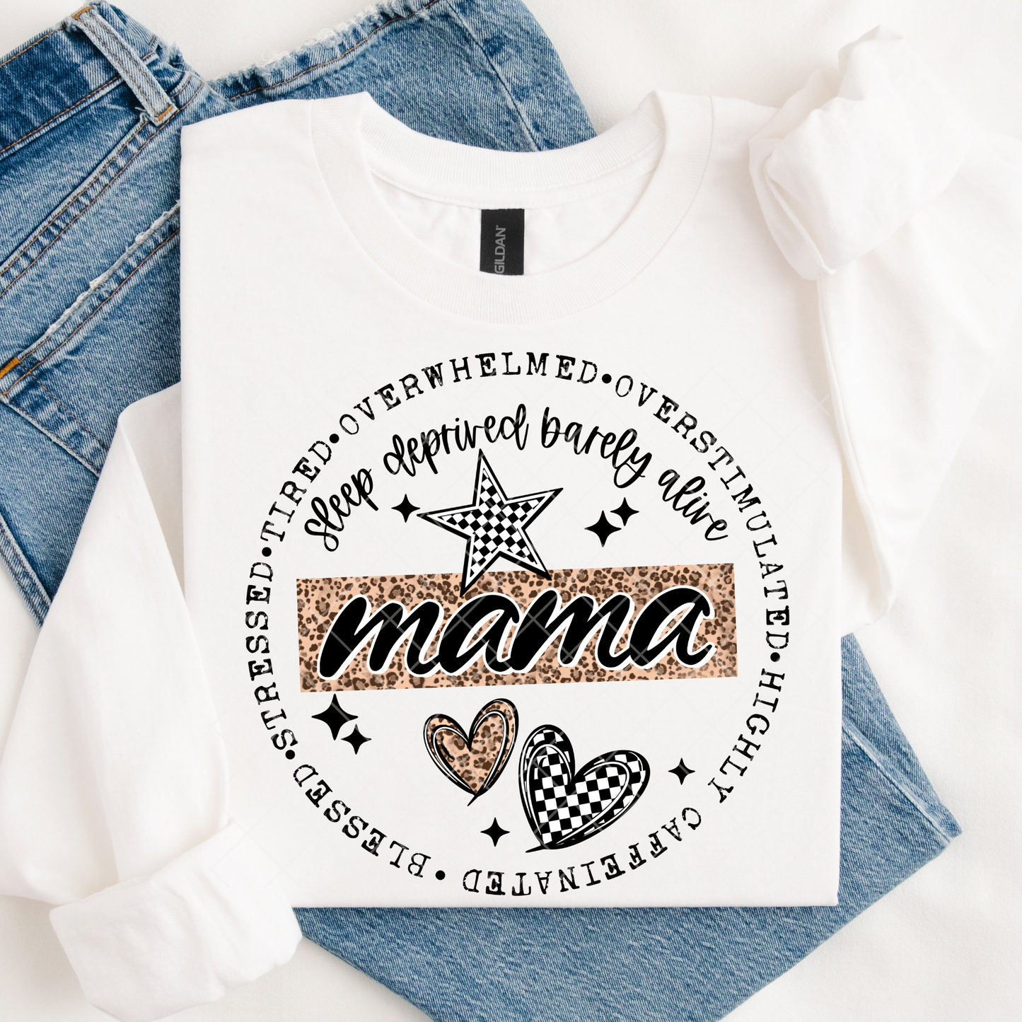 Mama Sleep Deprived Barely Alive DTF Transfer