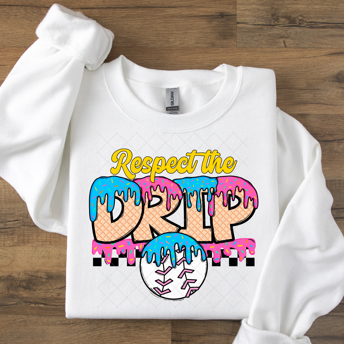Respect the Drip Baseball DTF Transfer