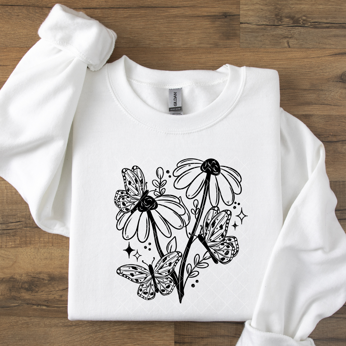 Flowers and Butterflies DTF Transfer
