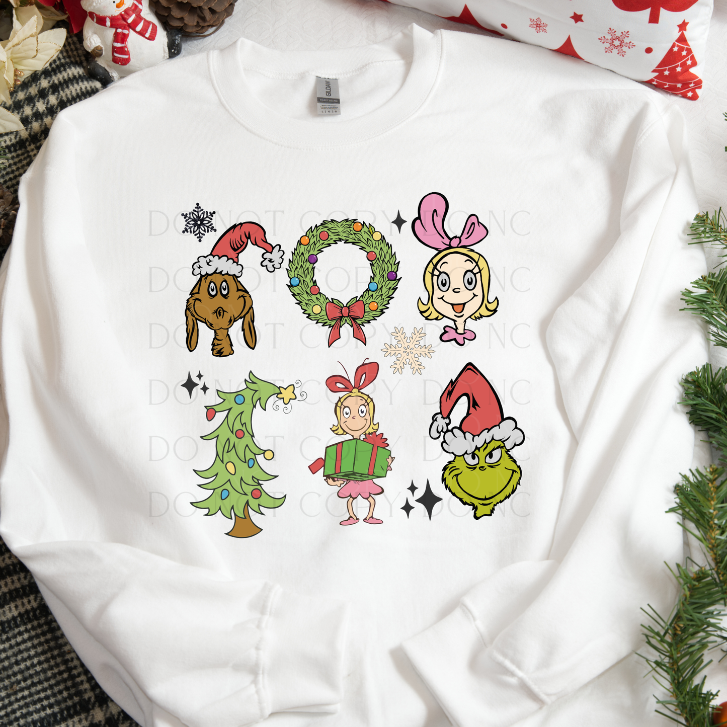 Grinch Christmas DTF Transfer