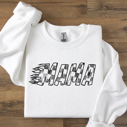Mama Checkered Flame DTF Transfer