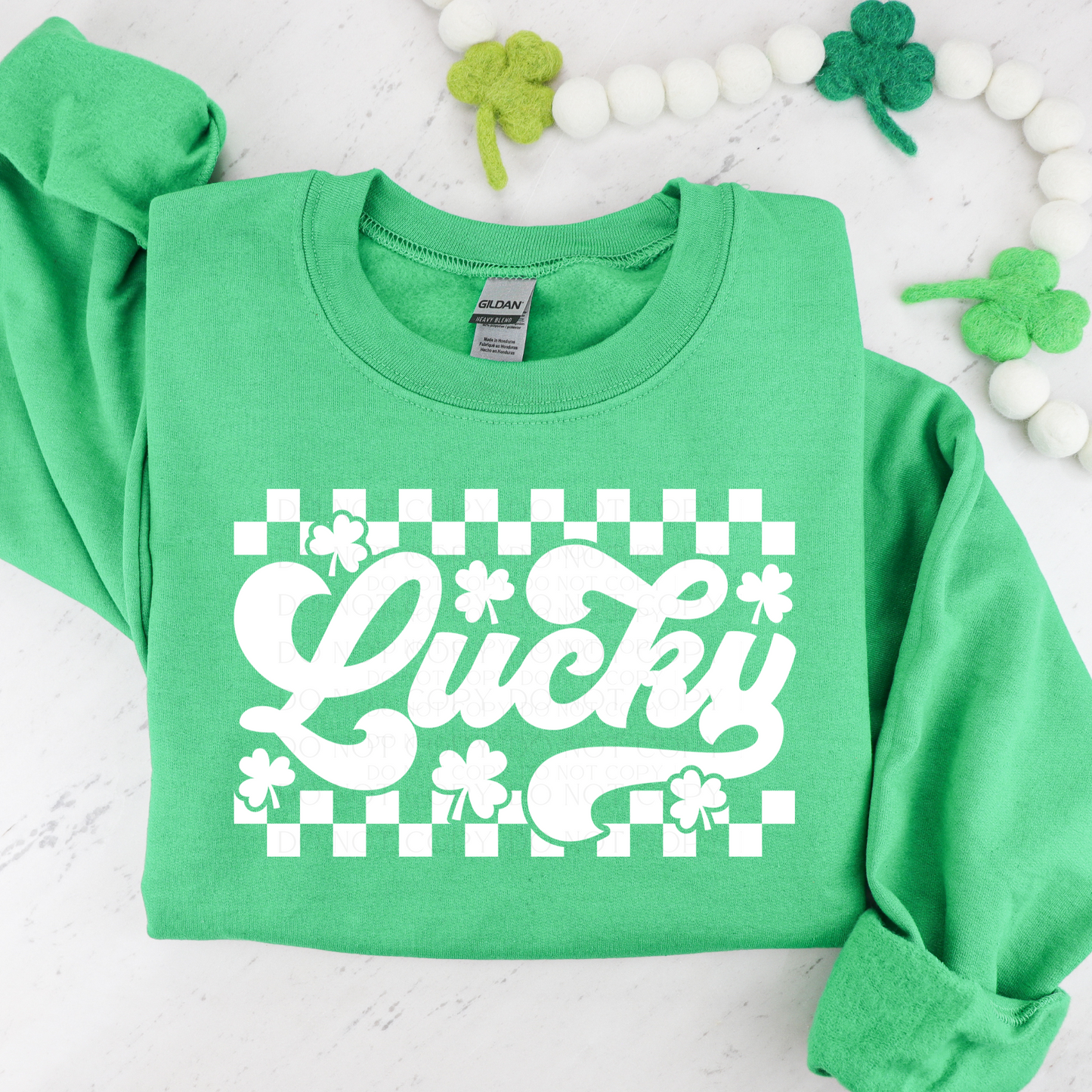 Lucky Retro Checkered DTF Transfer