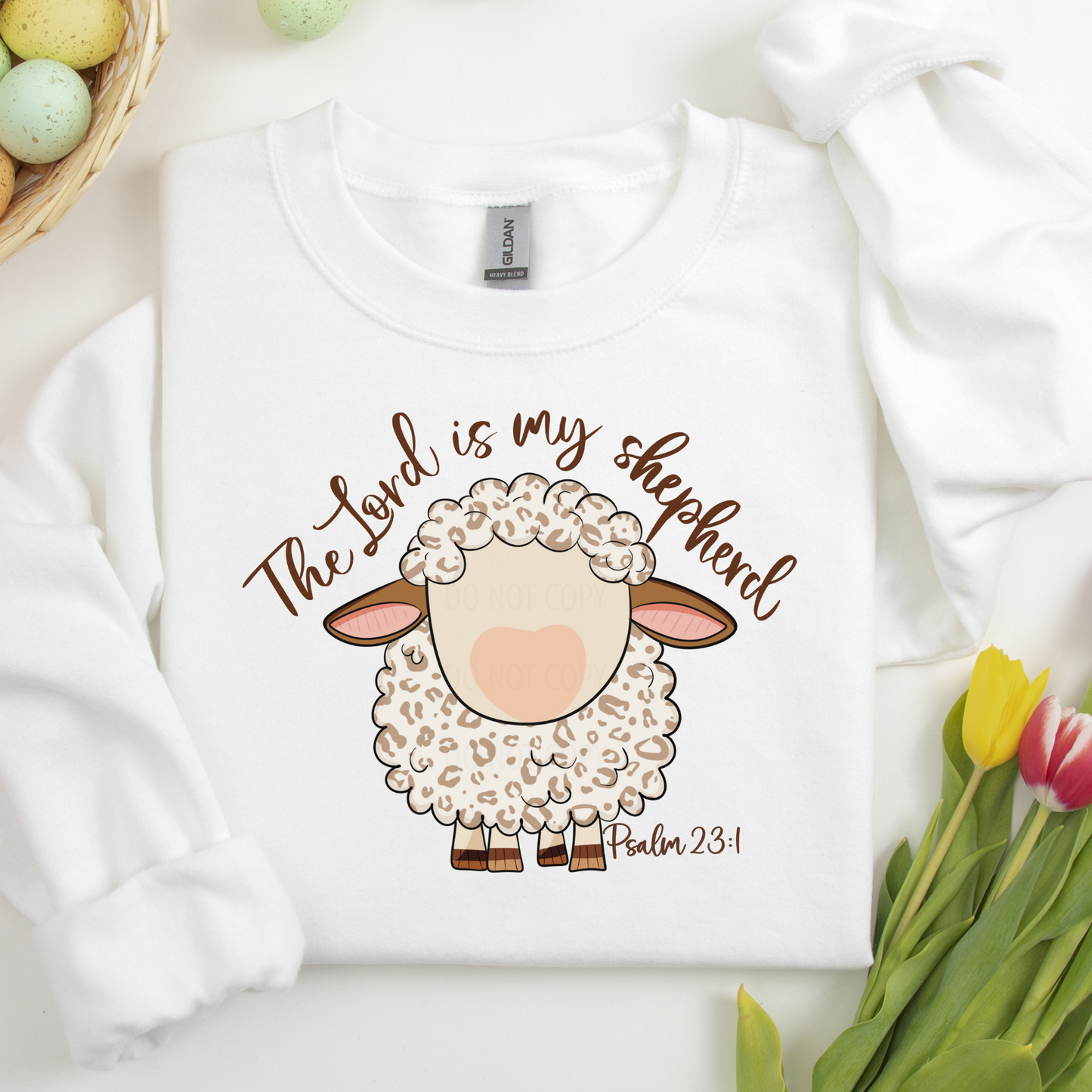 The Lord Is My Shepherd Easter Sheep DTF Transfer