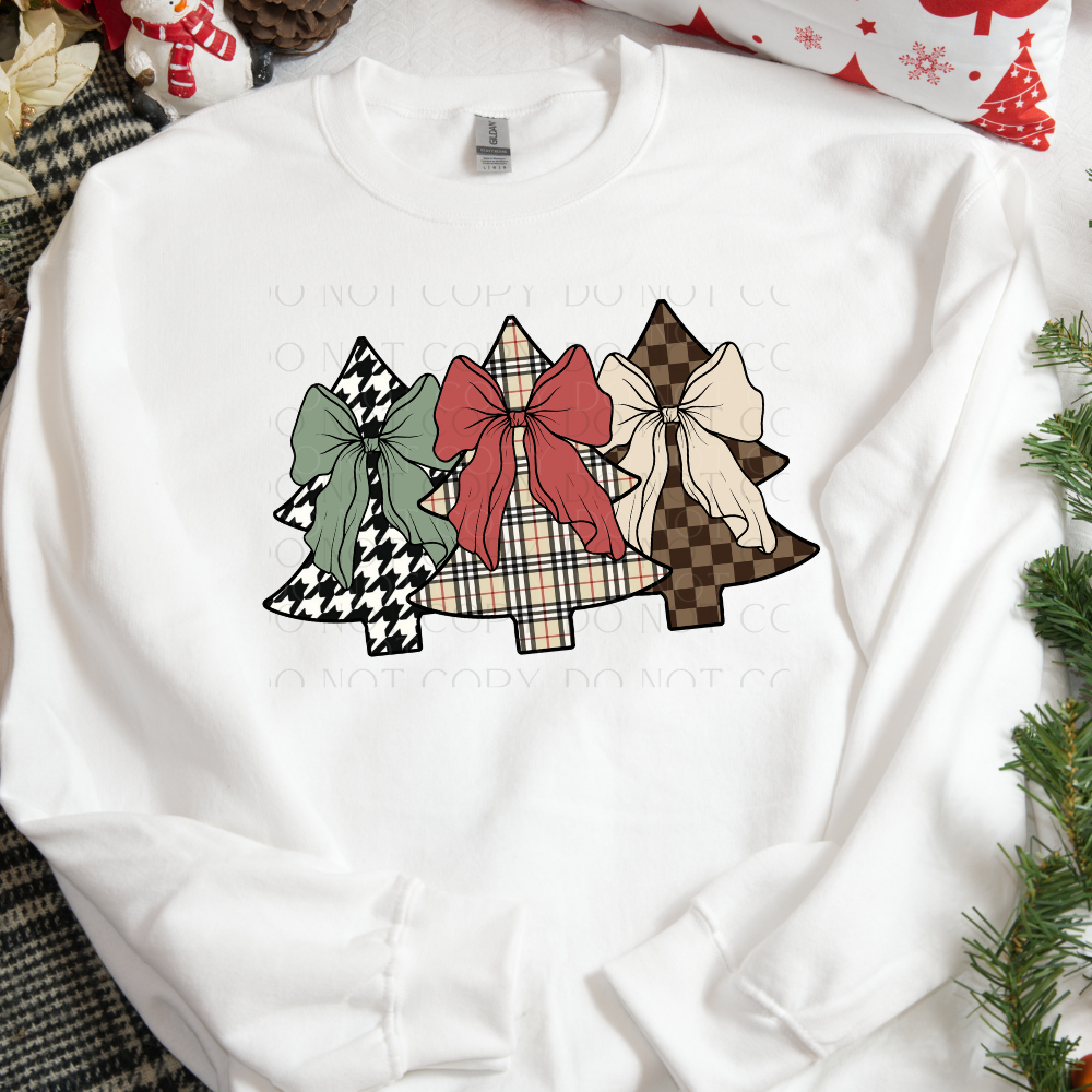 Bougie Christmas Tree with Bows DTF Transfer