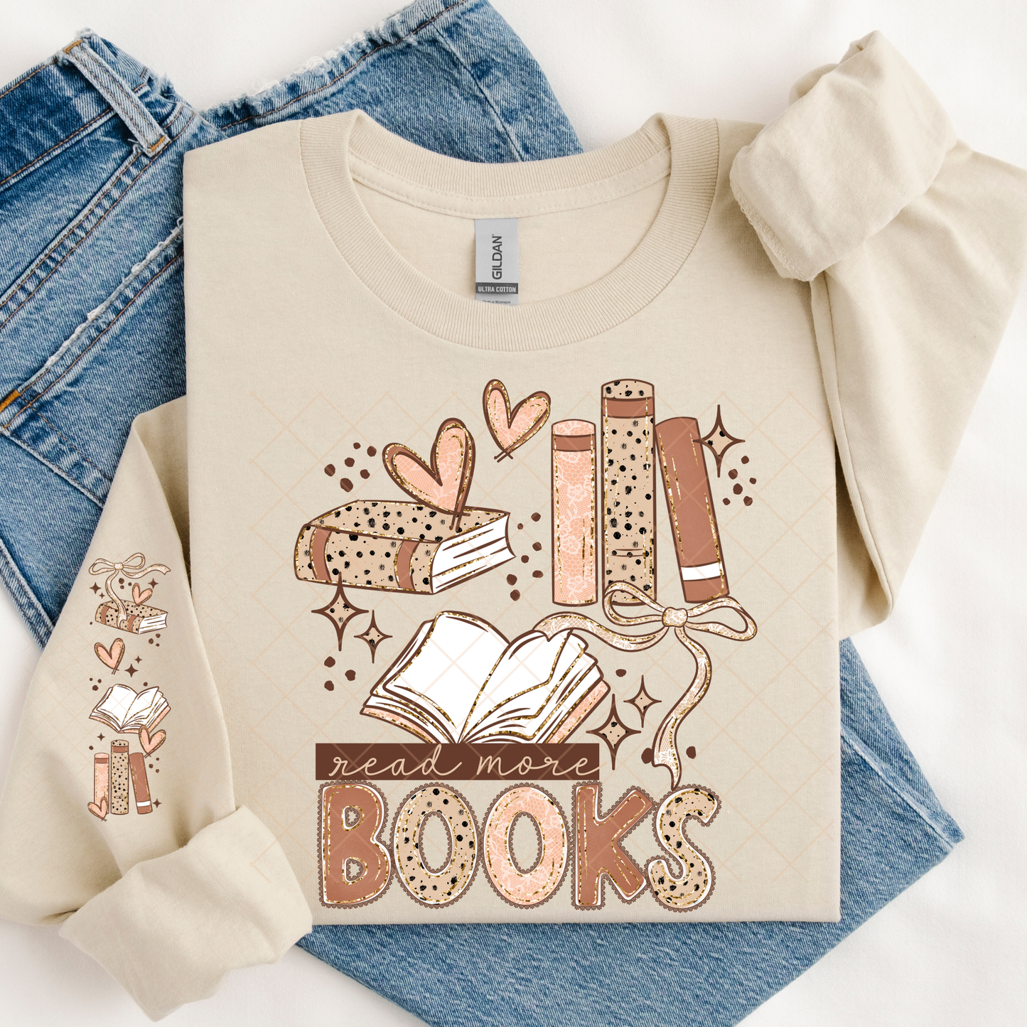 Read More Books with sleeve DTF Transfer