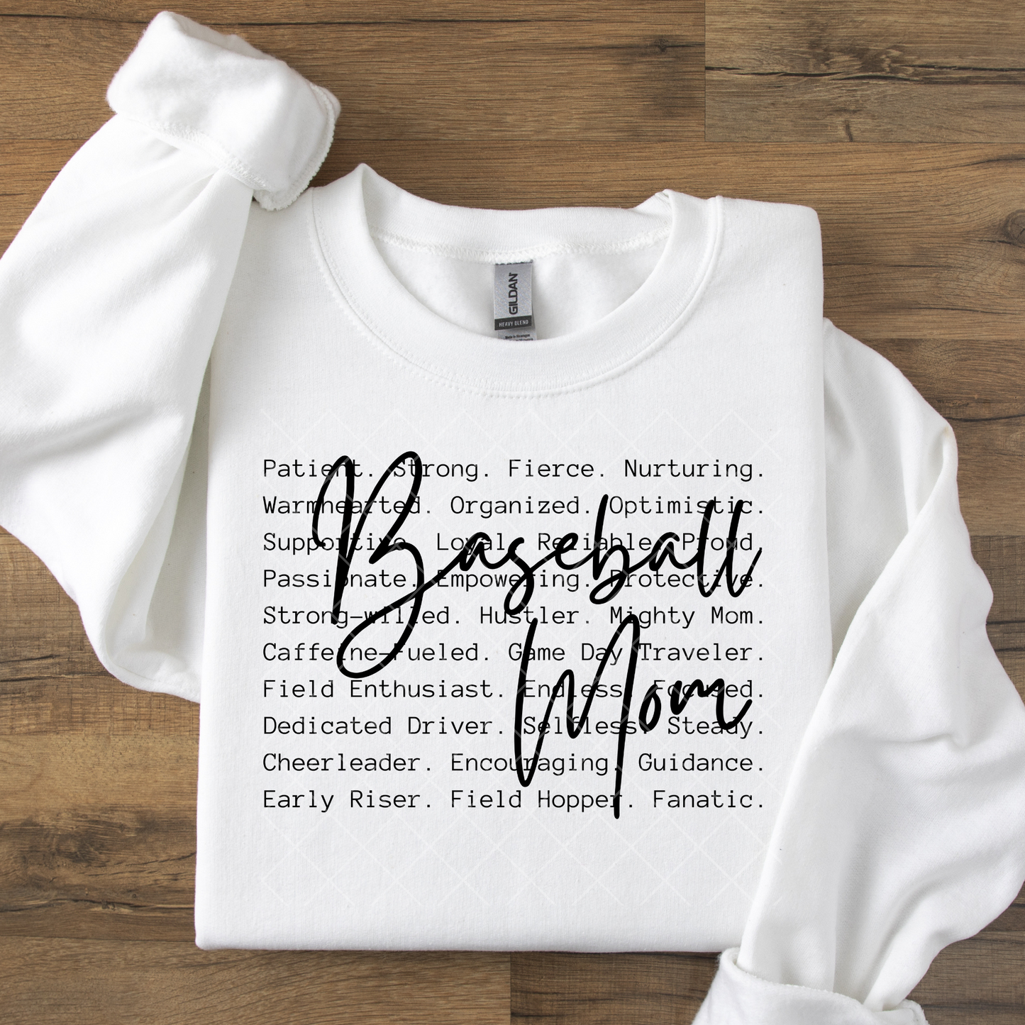 Baseball Mom Script Black or White DTF Transfer