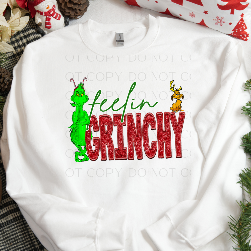 Feeling Grinchy Christmas DTF Transfer