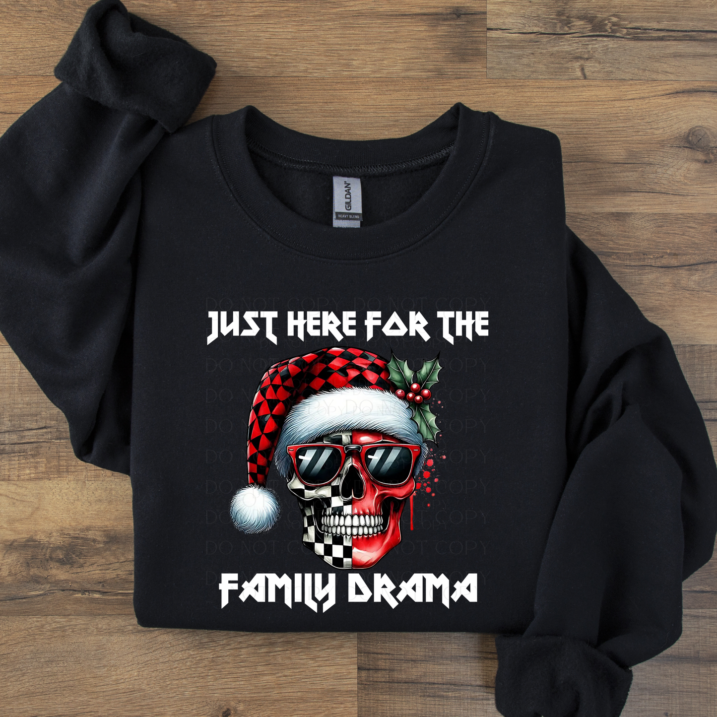 Just Here for The Family Drama Christmas DTF Transfer