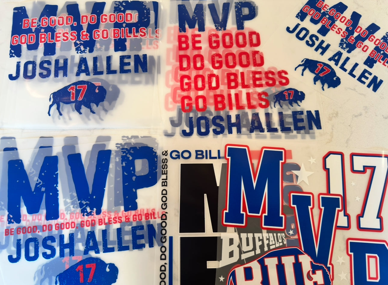 Destash Buffalo MVP Adult Size DTF Transfers