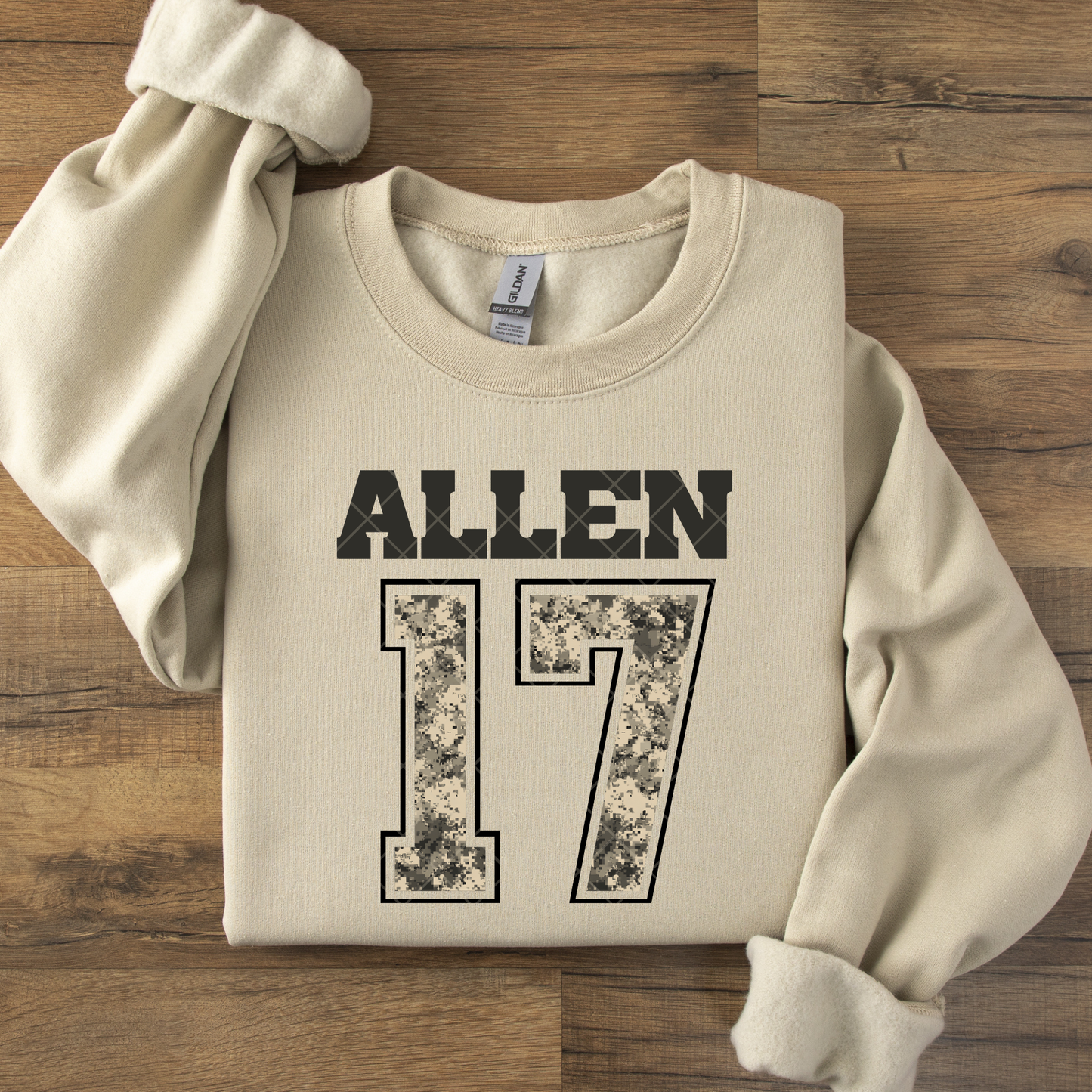 Camo Allen 17 DTF Transfer