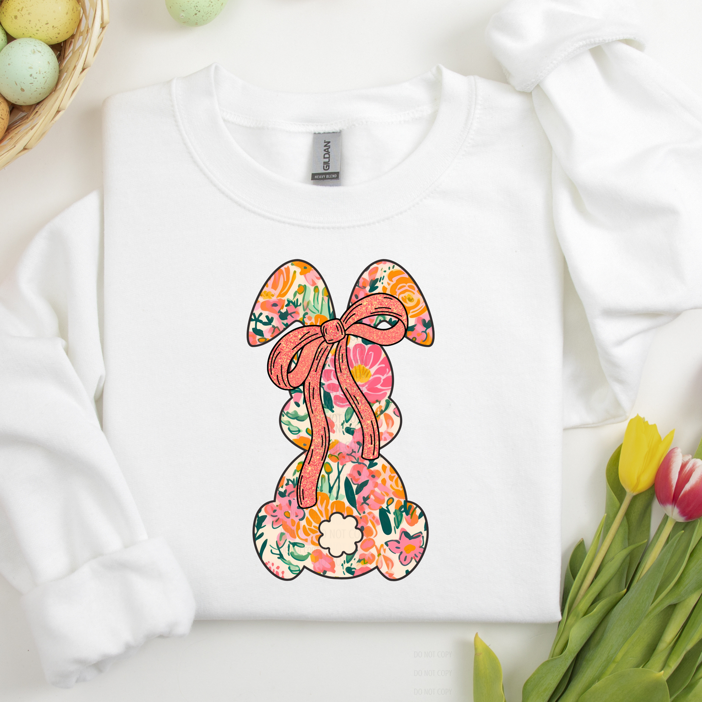 Floral Easter Bunny DTF Transfer