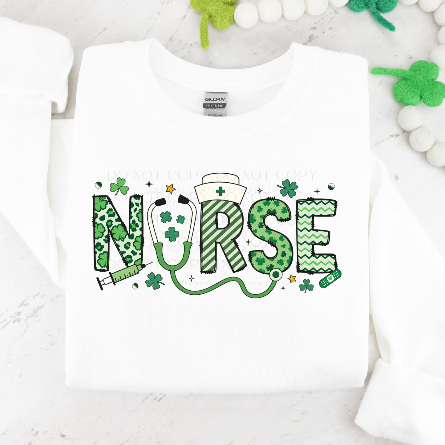 St Patrick's Day Nurse DTF Transfer