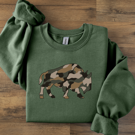 Green and Tan Camo Buffalo DTF Transfer