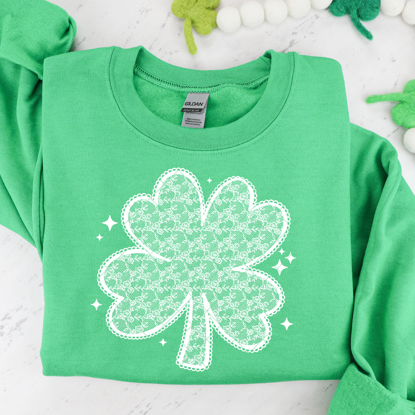 White Shamrock DTF Transfer