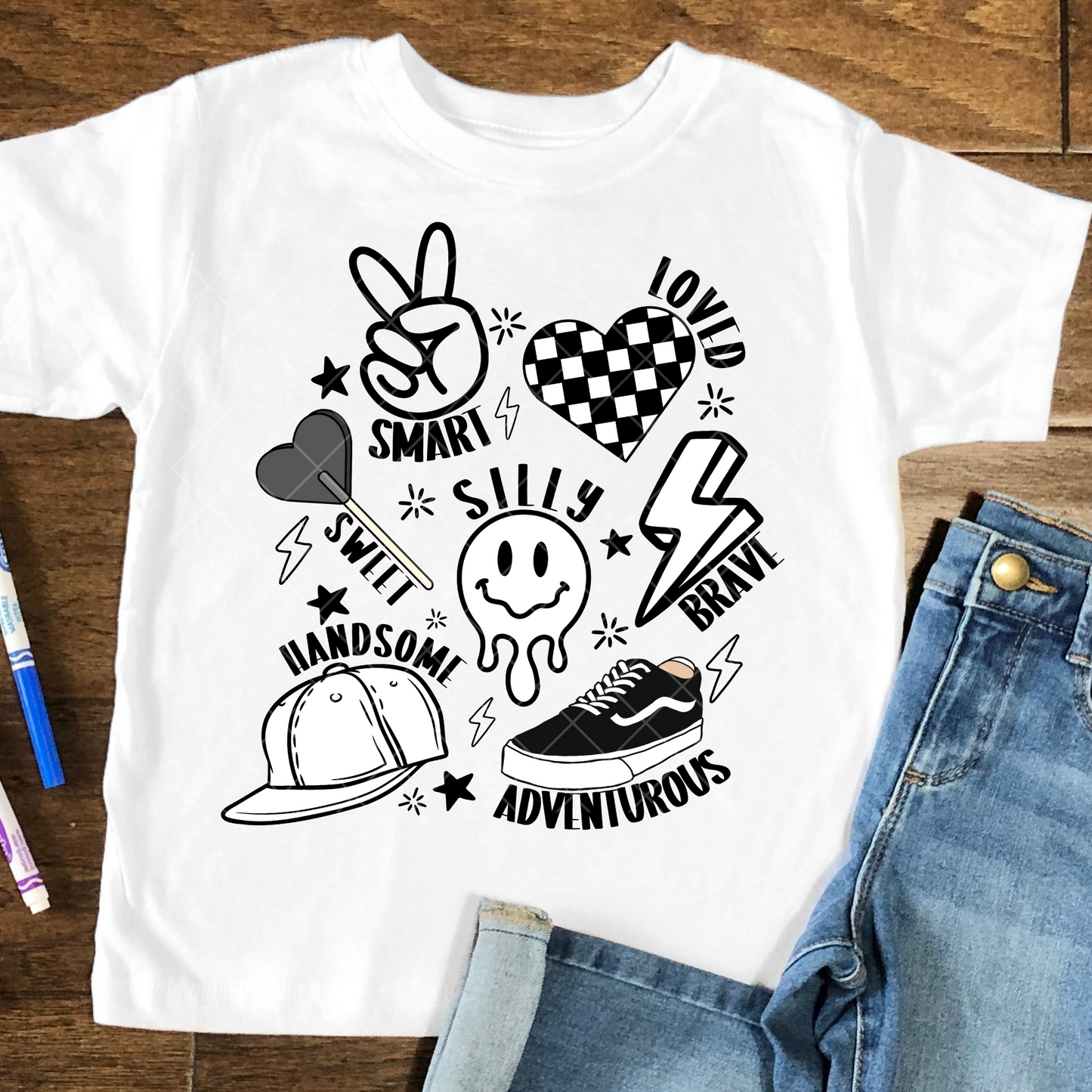 Boys Creative Chill T-shirt Design DTF Transfer