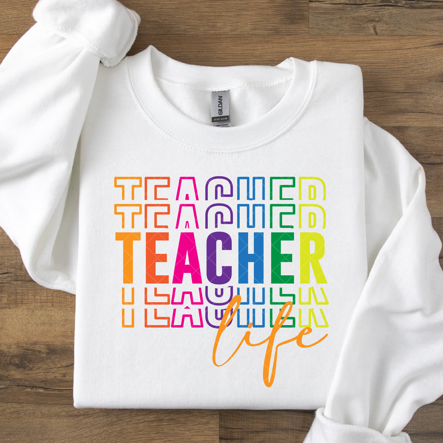 Teacher Life Colorful DTF Transfer