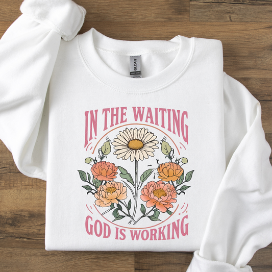 Wait for God Floral DTF Transfer