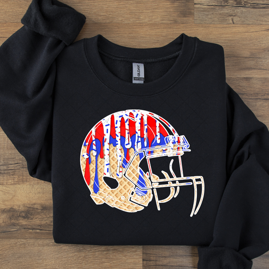 Buffalo Ice Cream Drip Football Helmet DTF Transfer