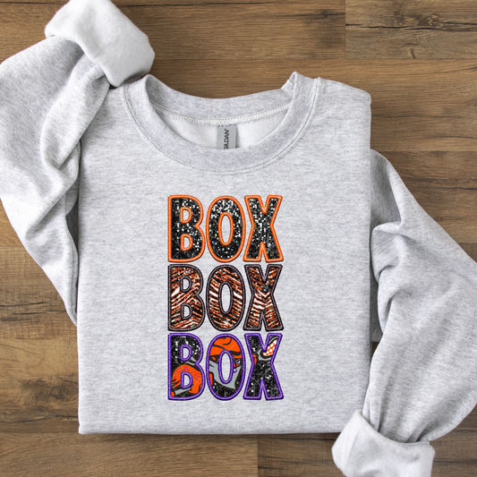 Box Box Box Faux Glitter Bandits DTF Transfer