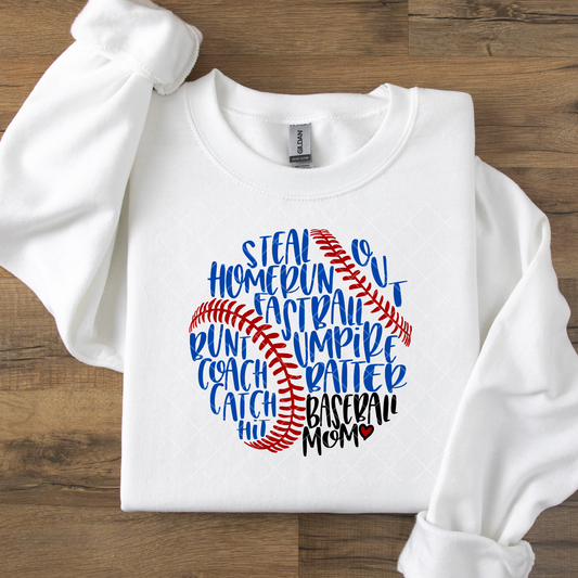 Baseball Mom Creative Design DTF Transfer