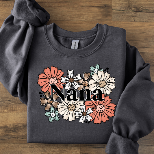 Nana Neutral Floral DTF Transfer