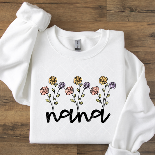 Nana Cute and Dainty Floral DTF Transfer