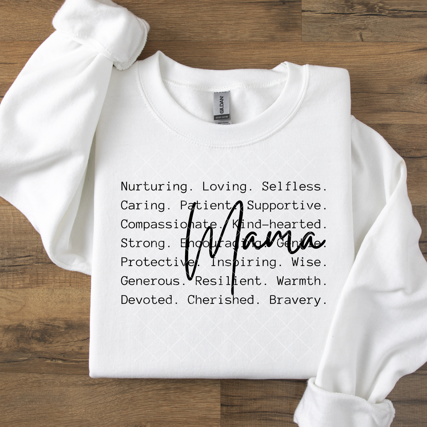 Mama Life Black or White Script DTF Transfer