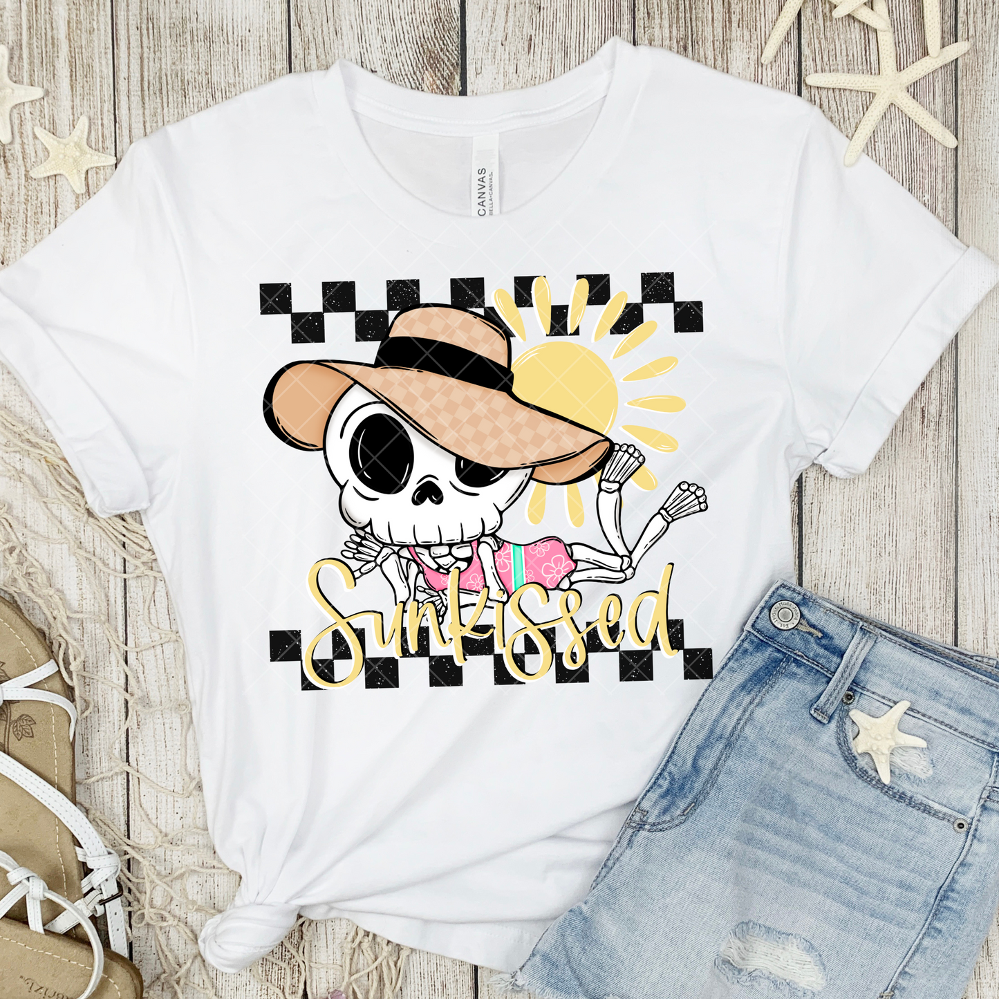 Sunkissed Skeleton DTF Transfer
