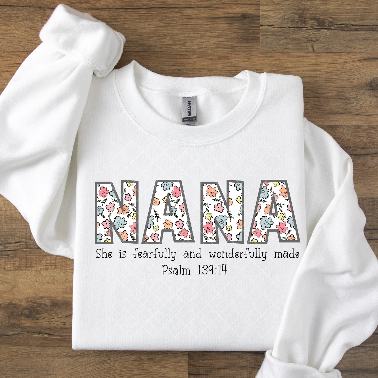 Nana Pastel Christian Floral DTF Transfer