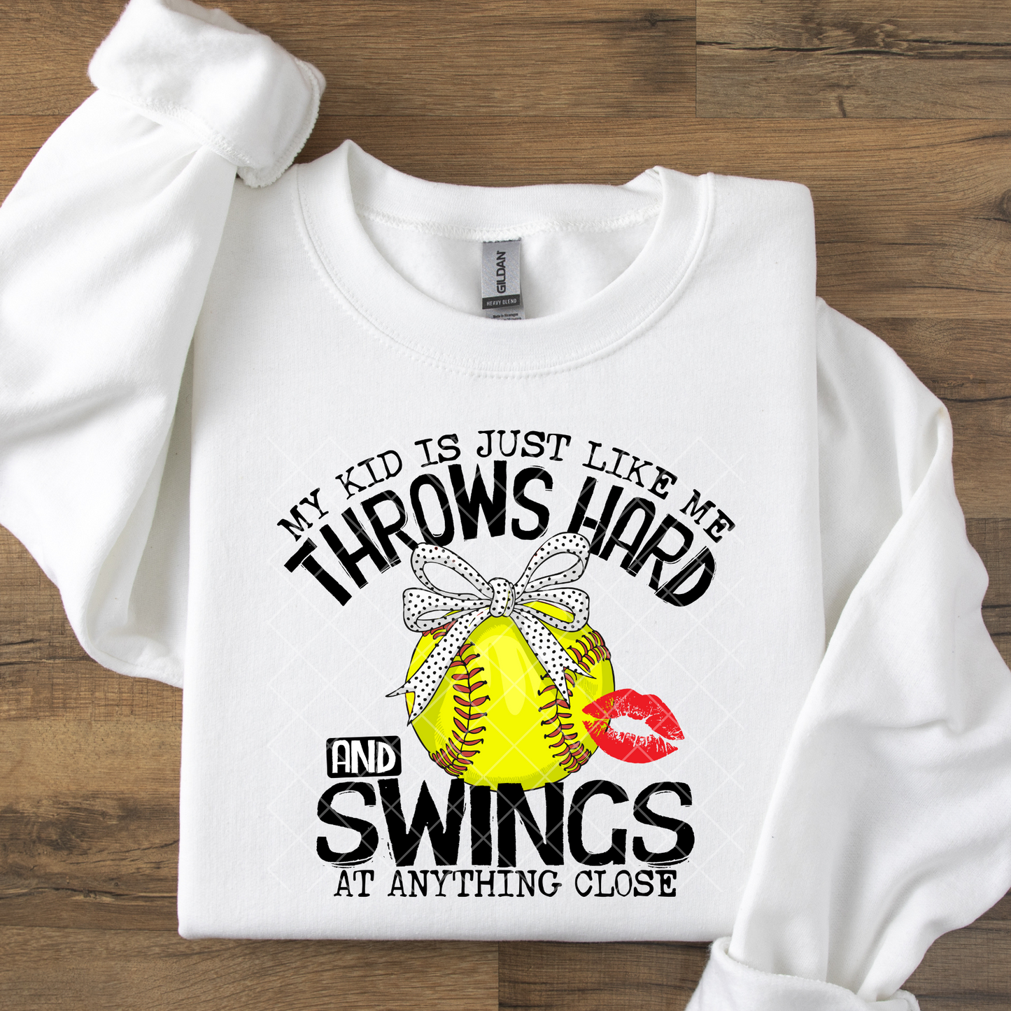 My Kid Throws Hard and Swings at Anything Close DTF Transfer