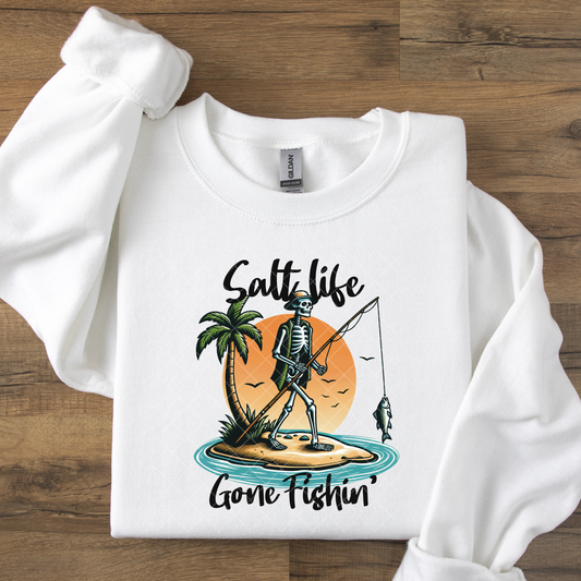Salt Life Gone Fishin' DTF Transfer