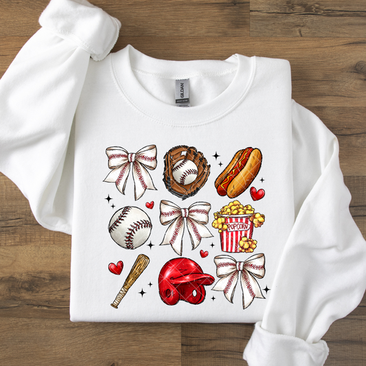 Cute Baseball Icons DTF Transfer