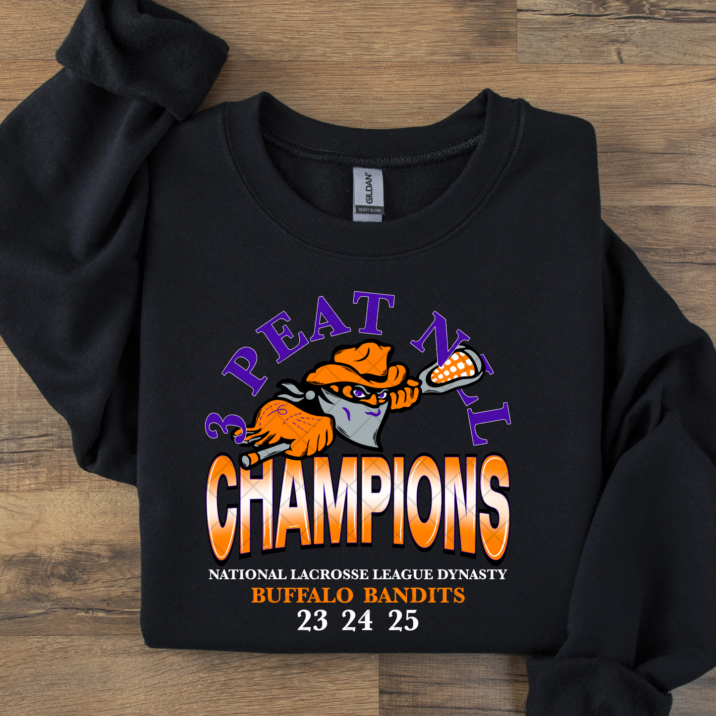 3 Peat Champions Bandits DTF Transfer