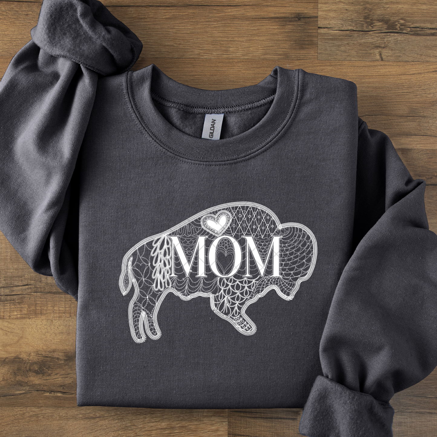 Buffalo Mom Patterned DTF Transfer
