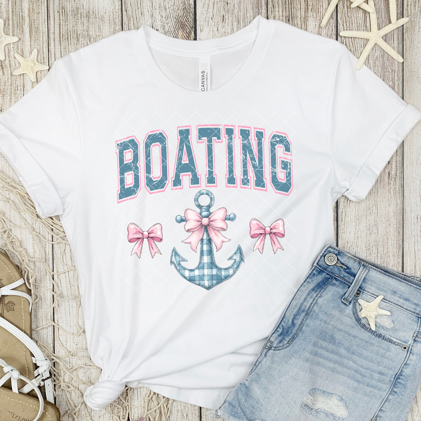 Boating Anchor and Bows DTF Transfer