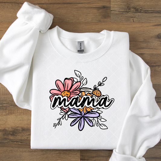 Mama Colorful Floral DTF Transfer