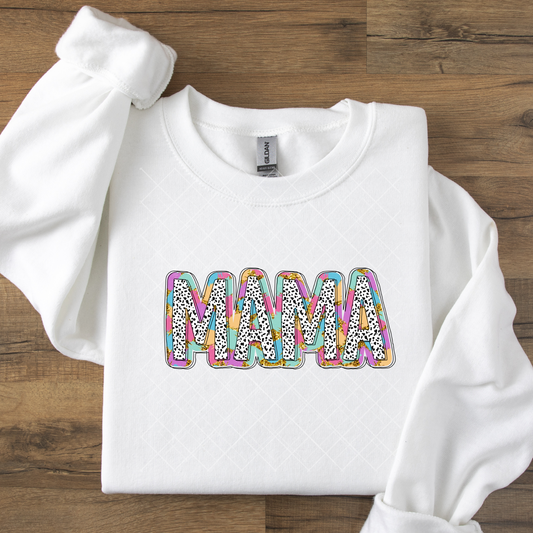 Mama Colorful Patterned DTF Transfer