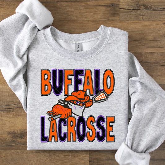 Buffalo Lacrosse Purple Orange DTF Transfer